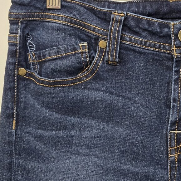 Genetic Denim THE JAMES Womens Jeans Size 28 Zip Ankle Dark Wash Skinny Low Rise - Picture 6 of 16